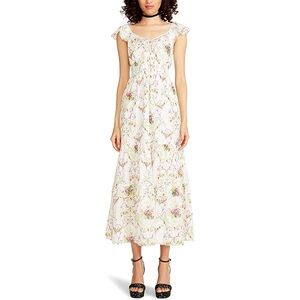 Betsey Johnson Floral White Maxi Dress